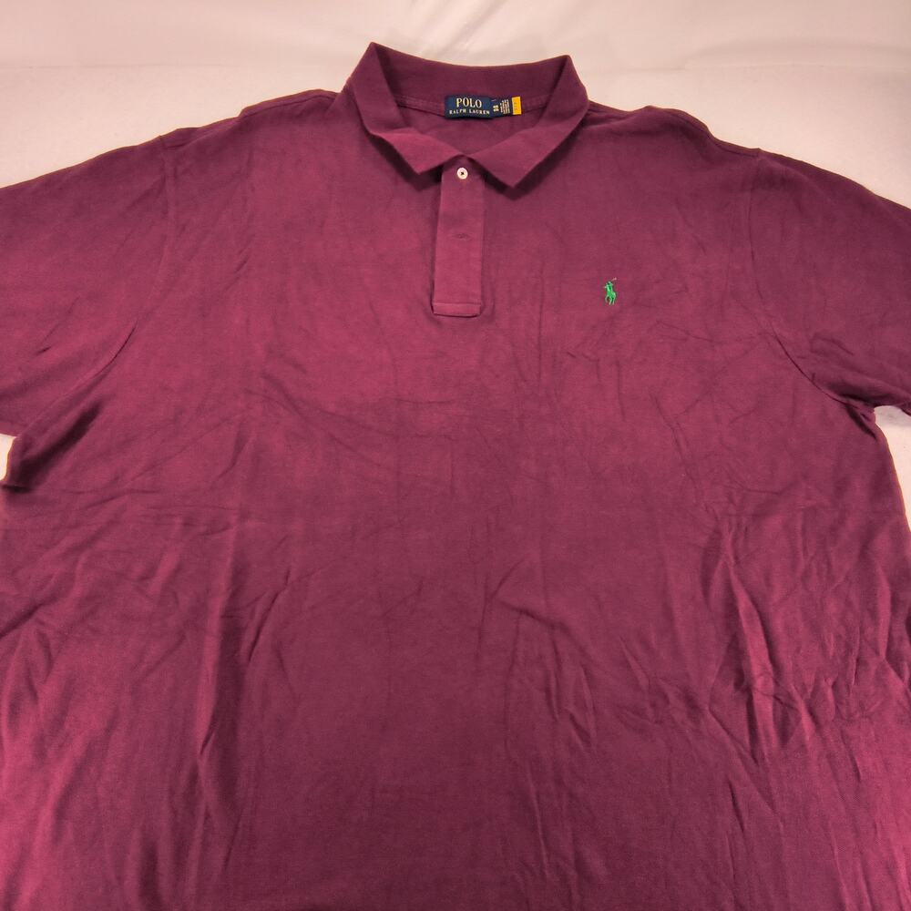 Polo Ralph Lauren Short Sleeve Collared Polo Shirt Mens Size 4XB Maroon